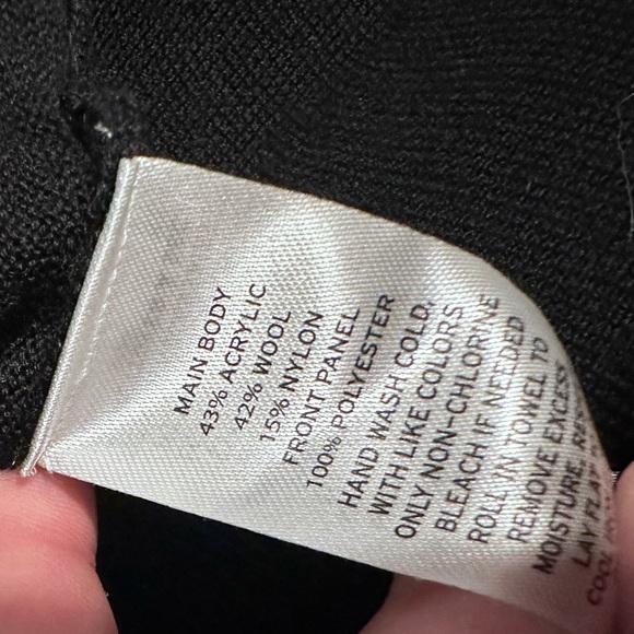 Nordstrom Varsity Jacket Casual Snap Front Nylon Wool Knit BLACK SZ SMALL NEW! - Picture 12 of 16